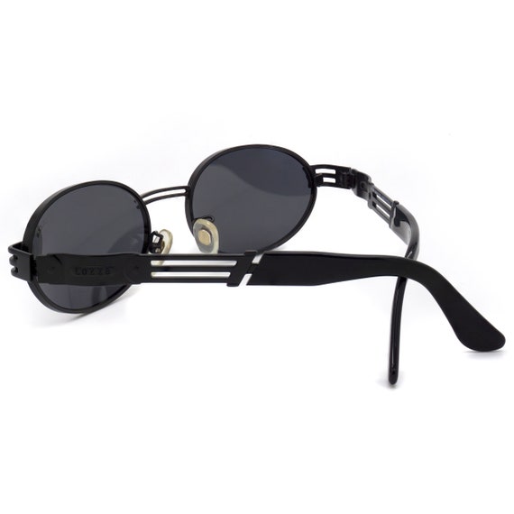 Lozza black oval vintage sunglasses, made in Ital… - image 3