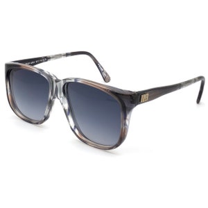 Rare EVF vintage sunglasses, made in Italy in the 80s. Square authentic designer sunglasses for men and women