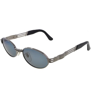 Lozza Vintage Sunglasses: 80s Oval Silver Frame, Made in Italy