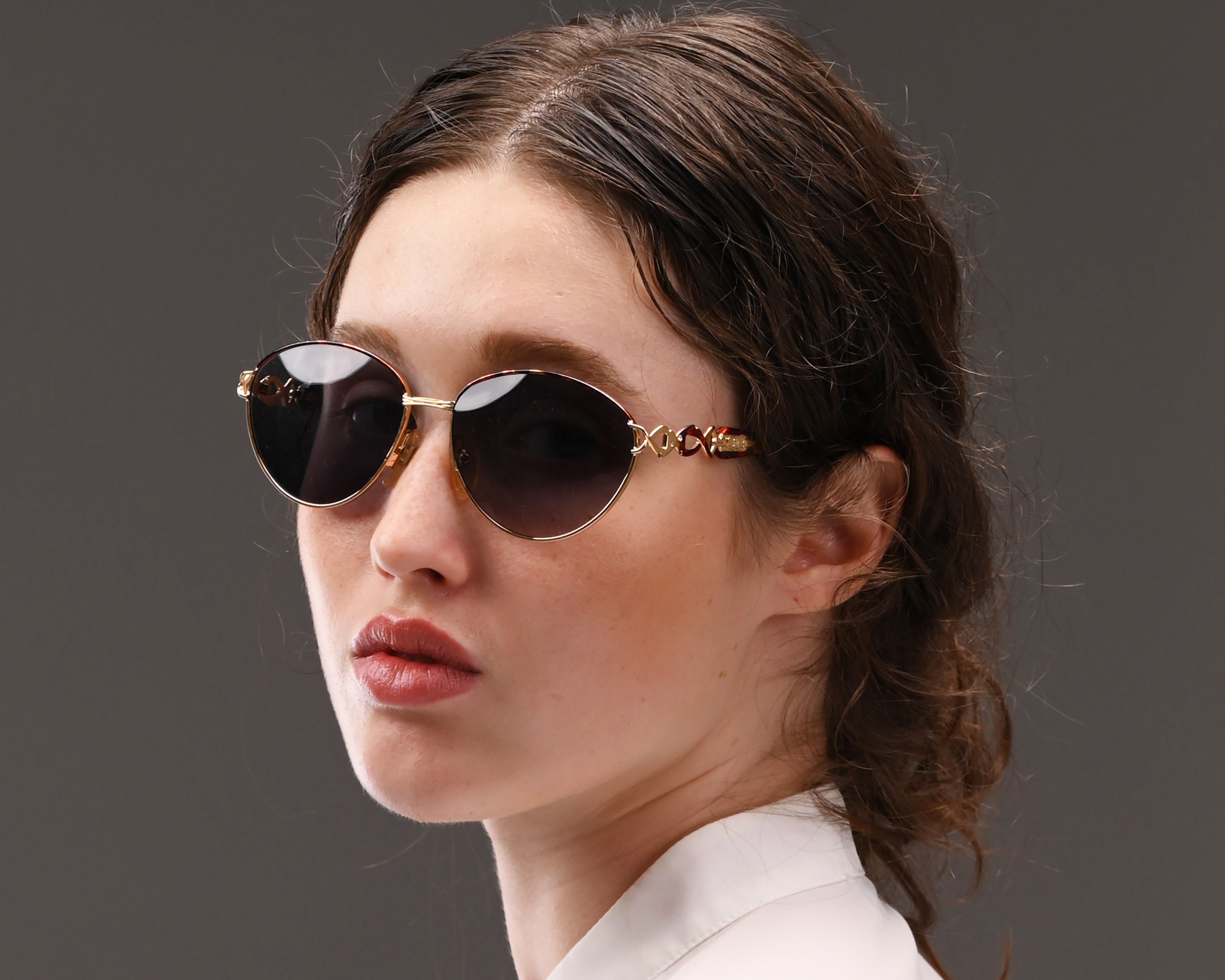 Vintage Simonetta Ravizza Sunglasses: Gold Frame With Stones  display picture 3