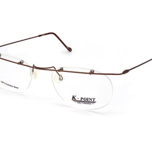 K-Point vintage rimless eyeglass frame, made in Italy