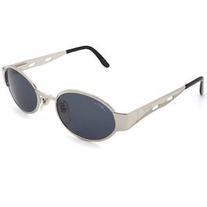 Sting vintage sunglasses, made in Italy. Oval steampunk sunglasses with spring hinges, NEW