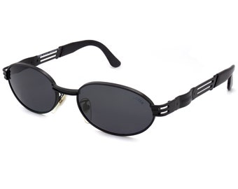 Vintage MINARELLI Black Oval Sunglasses Mod Retro Italian Eyewear Vintage MINARELLI Black Oval Sunglasses – 60s Mod Italian  main image 3