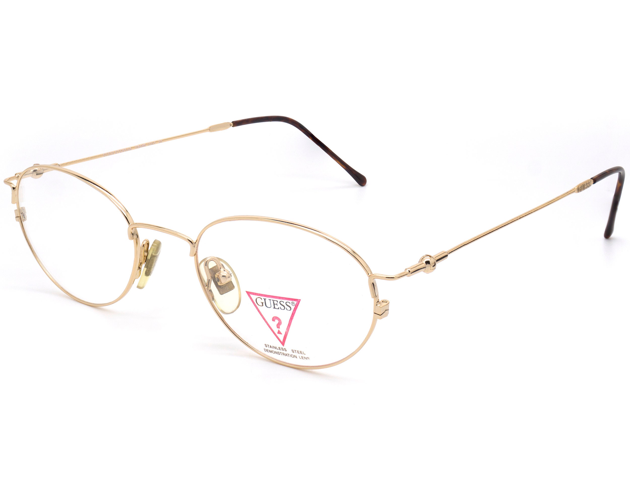 GUESS Vintage Eyeglasses Made in Italy. Gold Art Deco Glasses Wire Frames Etsy Canada