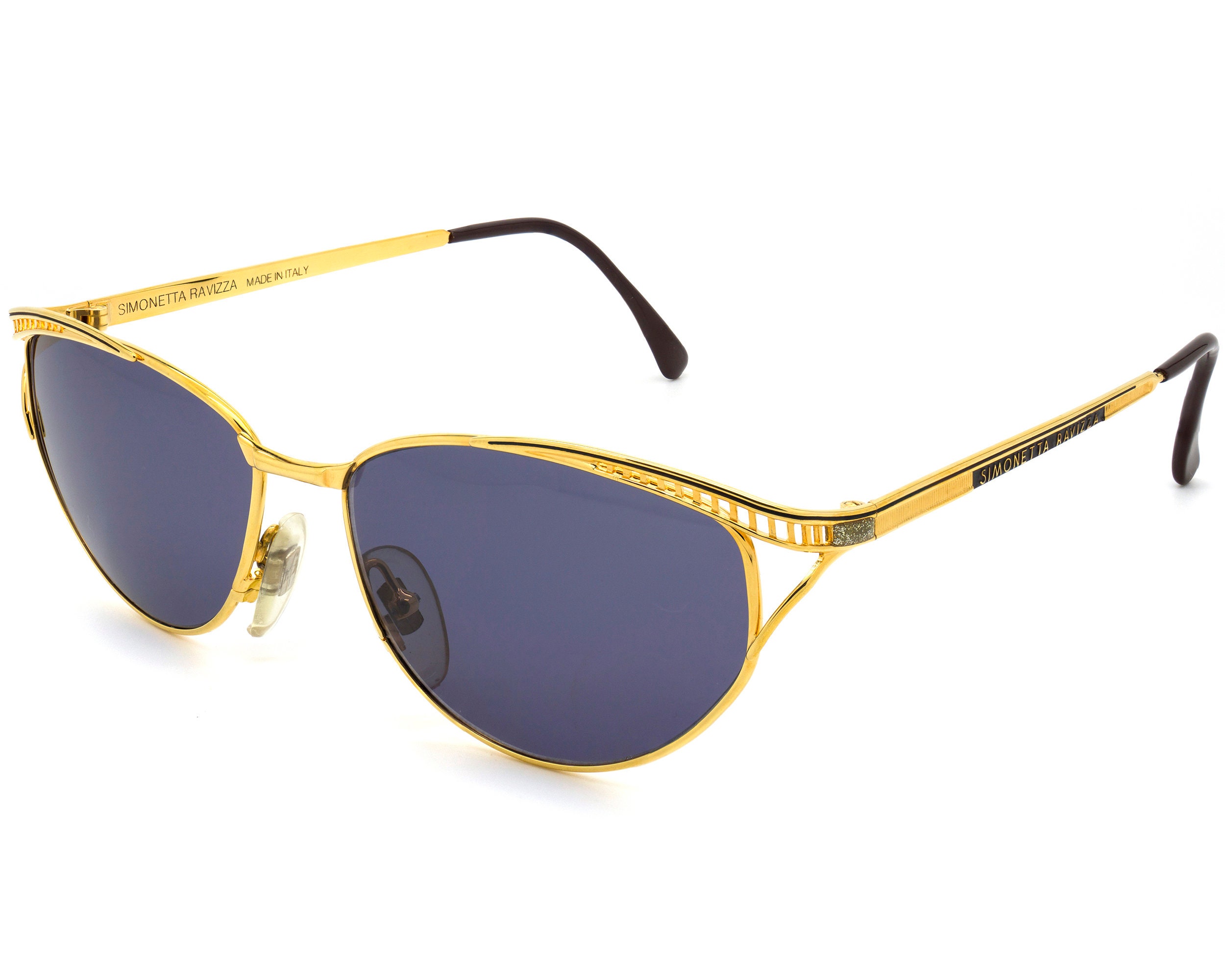 ITALY Simonetta Ravizza Vintage Sunglasses Golden Cat Eye - Etsy