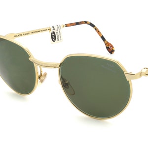 Vintage 90s Gold Sunglasses: Melrose Place Billy, Made in Italy