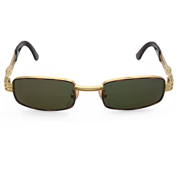 Gold rectangular sunglasses by Lozza, made in Ita… - image 2