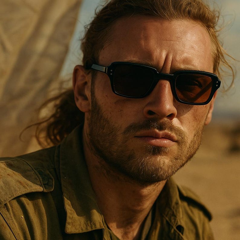 Gafas de sol originales del ejército estadounidense de los años 70 con lentes polarizadas / Gafas de sol cuadradas para hombre y mujer imagen 8