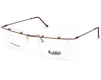 K-Point vintage rimless eyeglass frame, made in Italy