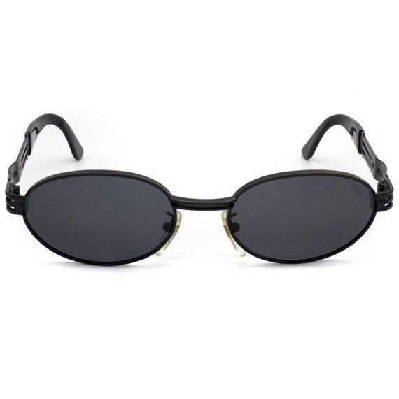 Lozza black oval vintage sunglasses, made in Ital… - image 2