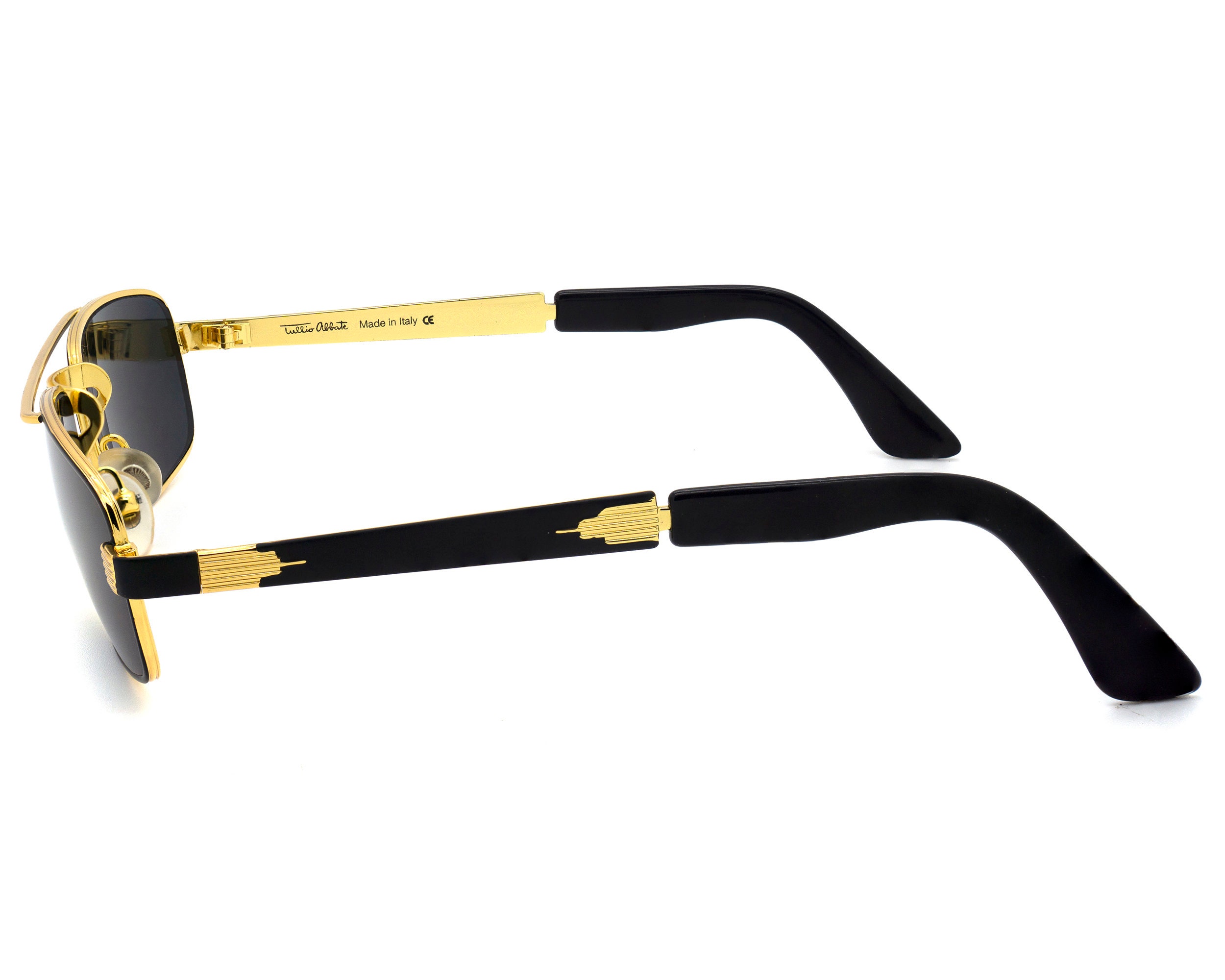 Vintage Sunglasses by Tullio Abbate TA60, 80s Gold/black  display picture 2