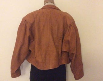 Vintage Leather Jacket 1970s/80s tan coloured