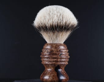 Wood Shaving Brush - Chechen Burl & Resin, 24mm knot