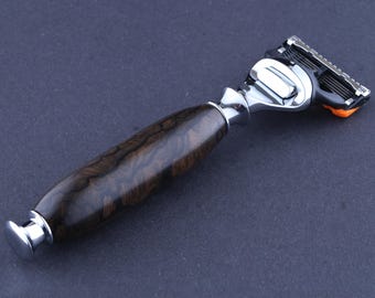 Gillette Fusion Razor, Ziricote Wood, Handmade in Ireland