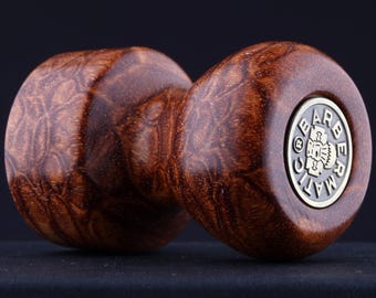 Handcrafted Afzelia Xylay Wooden Shaving Brush - Exotic Crocodile-Grain Handle - 28 mm Knot Option