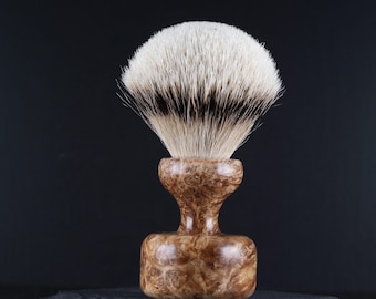 Amboyna Burl Shaving Brush - 24mm Knot - Fulcrum Series by Barbermatic