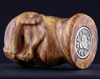 The Viking Shaving Brush - Lamtoro Burl - Handle only or with 24mm synthetic knot