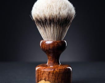 Western Myall Shaving Brush - 24mm Silvertip Badger Knot Option - Fulcrum Series by Barbermatic