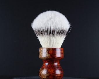 Two-Tone Amboyna Burl Shaving Brush - Wood, 28mm knot