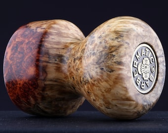 Handcrafted Amboyna Burl Shaving Brush - 28mm Knot Option - Handmade in Ireland