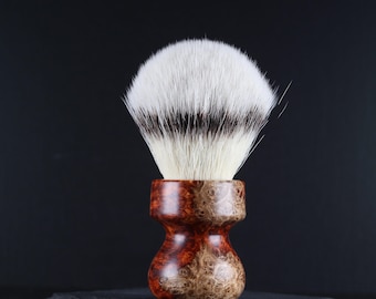 Fire Amboyna Burl Shaving Brush - Wood, 28mm knot