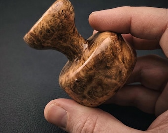 Amboyna Burl Shaving Brush - 24mm Knot Option - Fulcrum Series by Barbermatic