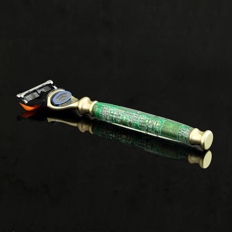 Circuit Board Razor, Bladed Razor, Geek Gifts, The Voltaic Razor, Handmade in Ireland image 1