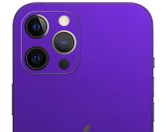 Matte Chrome Purple Skin for iPhone - Skin Wrap Decal for iPhone 12 Pro Max, iPhone 12 Mini, iPhone 11 Pro Max, Xs, X, XR, 8 Plus, 7 Plus