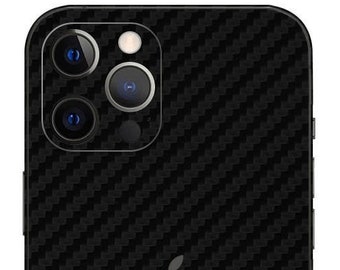 Carbon Fiber Skin Wrap Decal for iPhone 12 Pro Max, iPhone 12 Mini, iPhone 11 Pro Max, iPhone Xs, X, XR, 8 Plus, 7 Plus