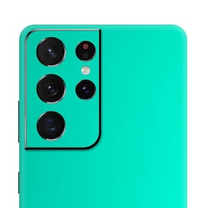 Matte Chrome Green Azure Skin for SAMSUNG Phones - Galaxy S21 Ultra, S20 Ultra, Note 20 Ultra, S21 Plus, S20 Plus