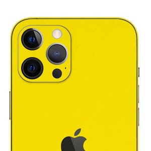 Glossy Yellow Skin for iPhone Skin Wrap Decal for iPhone 12 Pro Max, iPhone 12 Mini, iPhone 11 Pro Max, iPhone Xs, X, XR, 8 Plus, 7 Plus image 1