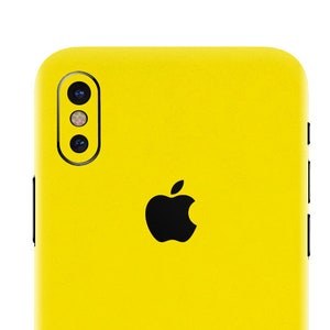 Glossy Yellow Skin for iPhone Skin Wrap Decal for iPhone 12 Pro Max, iPhone 12 Mini, iPhone 11 Pro Max, iPhone Xs, X, XR, 8 Plus, 7 Plus image 6