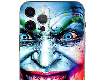 Joker iPhone Skin Wrap Decal for iPhone 13 Pro Max, iPhone 12 Pro Max, iPhone 11 Pro Max, iPhone Xs Max, X, XR, 13 Mini, 12 Mini