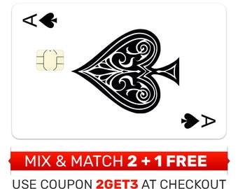 Creditcardskin, sticker, omslag: schoppenaas