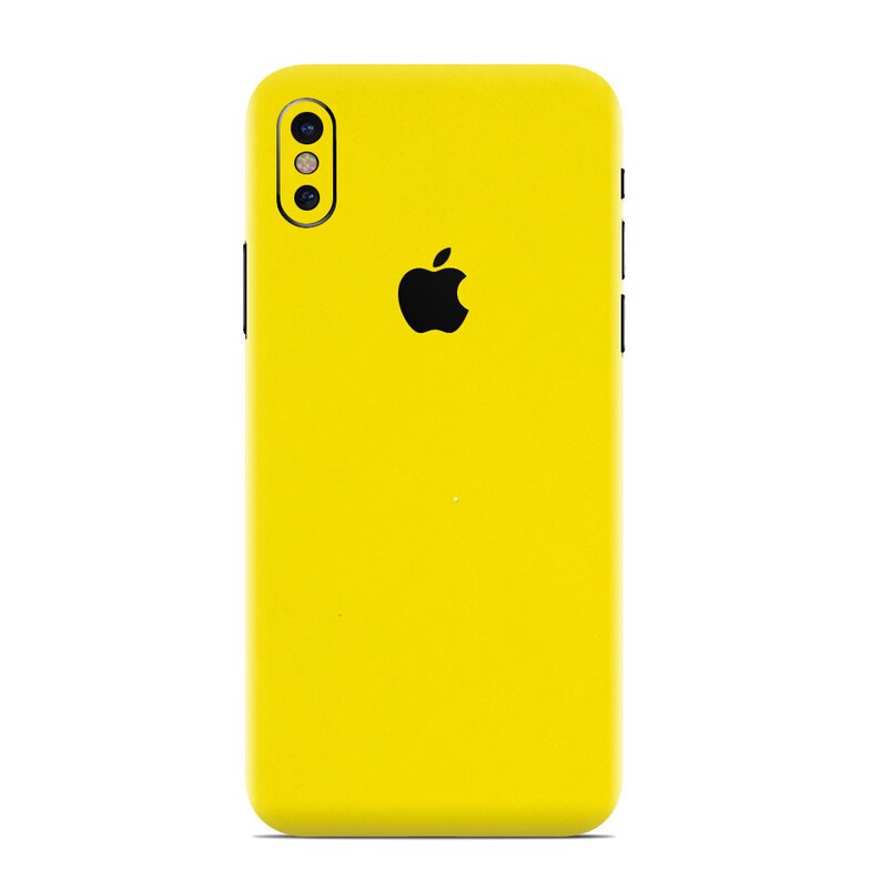 Glossy Yellow Skin for iPhone Skin Wrap Decal for iPhone 12 Pro Max, iPhone 12 Mini, iPhone 11 Pro Max, iPhone Xs, X, XR, 8 Plus, 7 Plus image 6