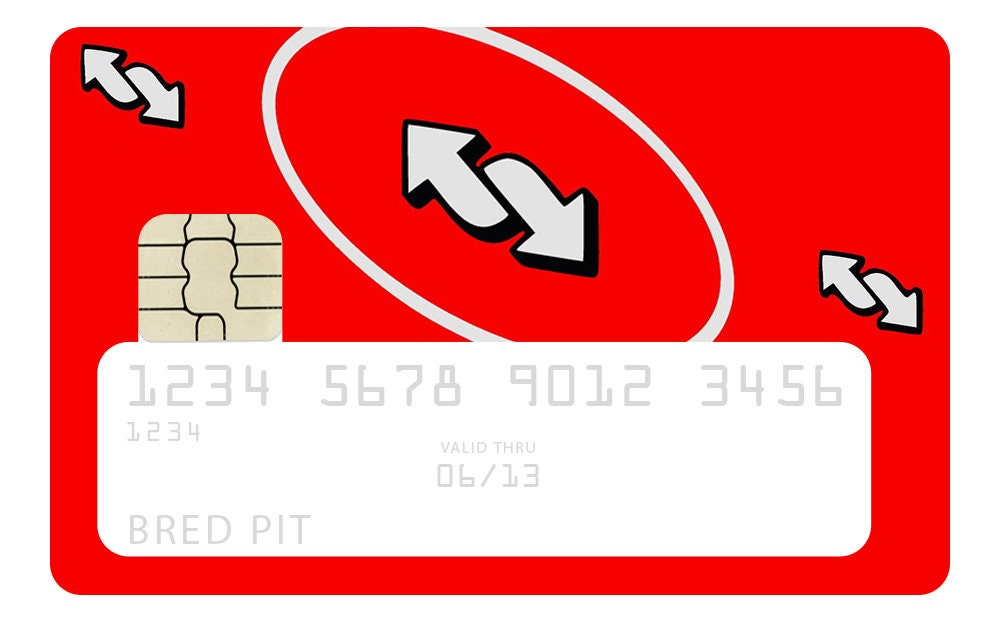Credit Card Skin, Sticker, Cover Uno Reverse, Debit Card Cover, Credit Card  Sticker 