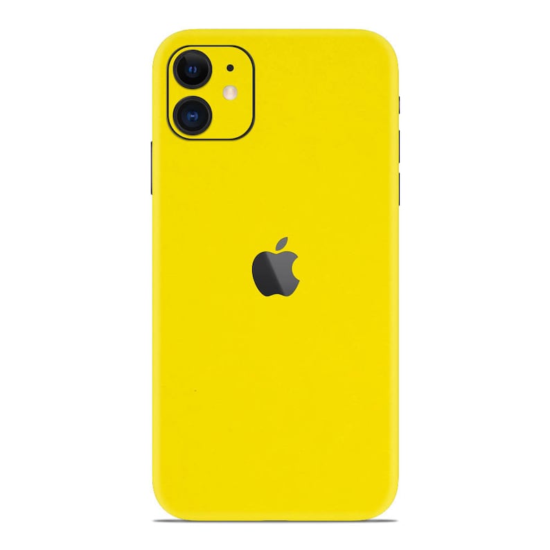 Glossy Yellow Skin for iPhone Skin Wrap Decal for iPhone 12 Pro Max, iPhone 12 Mini, iPhone 11 Pro Max, iPhone Xs, X, XR, 8 Plus, 7 Plus iPhone 11