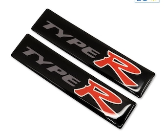 Civic Type R Sticker Pack – 3D Domed Type R Badge, Type R Emblem