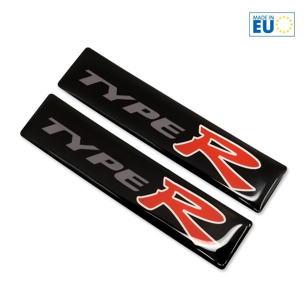 Not Type R Sticker Civic Type R Sticker Pack – 3D Domed Type R Badge, Type R Emblem Car ...