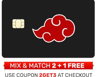 Akatsuki Cloud Anime-creditcardskin: Weeb-betaalpasomslag