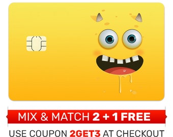 Skórka, naklejka, okładka karty kredytowej - Wicked Devil Emoji Emotikon