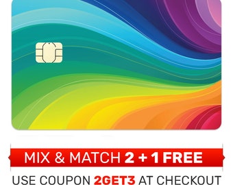 Credit Card Skin, Sticker, Cover - Pride Rainbow