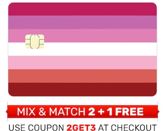 Skin per carta di credito, adesivo, copertina - LGBTQ Lesbian Flag