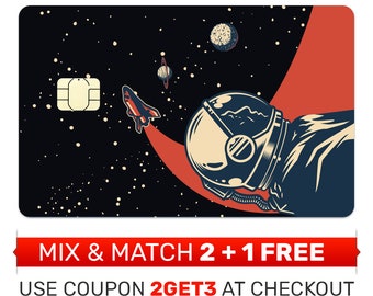 Credit Card Skin, Sticker, Cover - Astronaut in Space