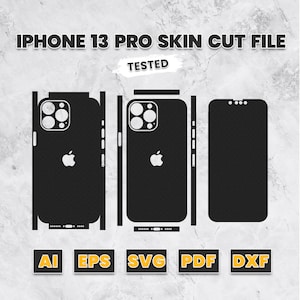 iPhone 13 Pro Skin Vector Cut File Template (Digital Download)