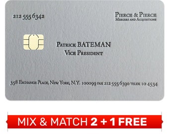 Patrick Bateman Visitkort Kreditkortsskin