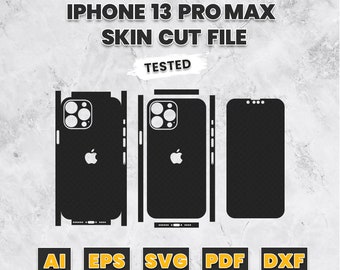 iPhone 13 Pro Max スキン ベクターテンプレート (デジタルダウンロード)