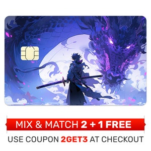 Anime Credit Card Skin, Sticker, Cover, Debit Card Cover - Anime Samurai Dragon Warrior Credit Card Sticker