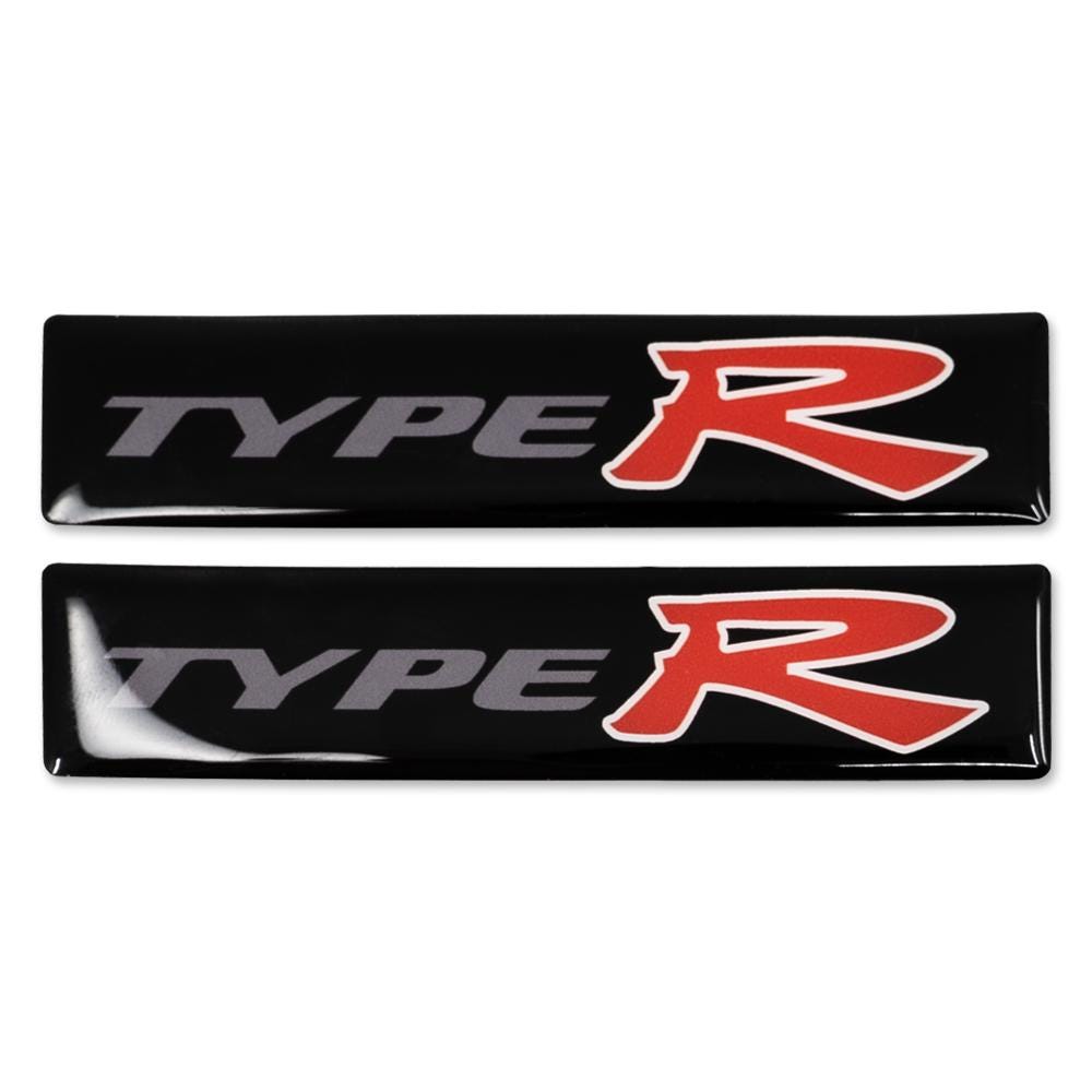 Civic Type R Sticker Pack – 3D Domed Type R Badge, Type R Emblem
