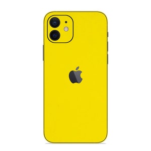 Glossy Yellow Skin for iPhone Skin Wrap Decal for iPhone 12 Pro Max, iPhone 12 Mini, iPhone 11 Pro Max, iPhone Xs, X, XR, 8 Plus, 7 Plus image 2
